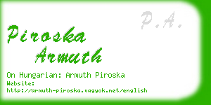 piroska armuth business card